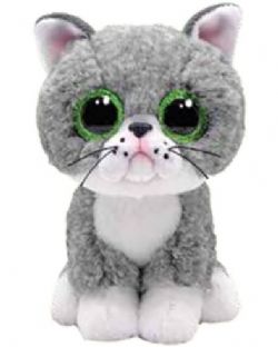 PELUCHE TY BEANIE BOOS - FERGUS LE CHAT GRIS PETIT 6